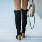 Liora - Elegant Women's Knee-High Boots With Block Heel and Pointed Toe 4