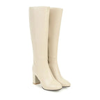 Liora - Premium Leather Knee High Boots With Block Heel For Autumn And Winter 2