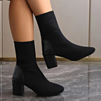 Liora - Stylish Black Ankle Boots With Chunky Heel For Everyday Elegance 2