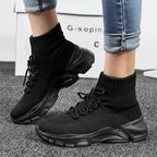Liora - Stylish Knit Couple's Short Boots With Thick Sole For Casual Outings 1