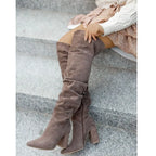Liora - Stylish Women's Knee-High Boots With Slouch Shaft And High Block Heel For Everyday Chic 3
