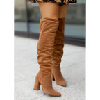 Liora - Stylish Women's Knee-High Boots With Slouch Shaft And High Block Heel For Everyday Chic 4