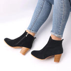 Liora - Stylish Women's Suede Ankle Boots With Chunky Heel For Everyday Wear 3