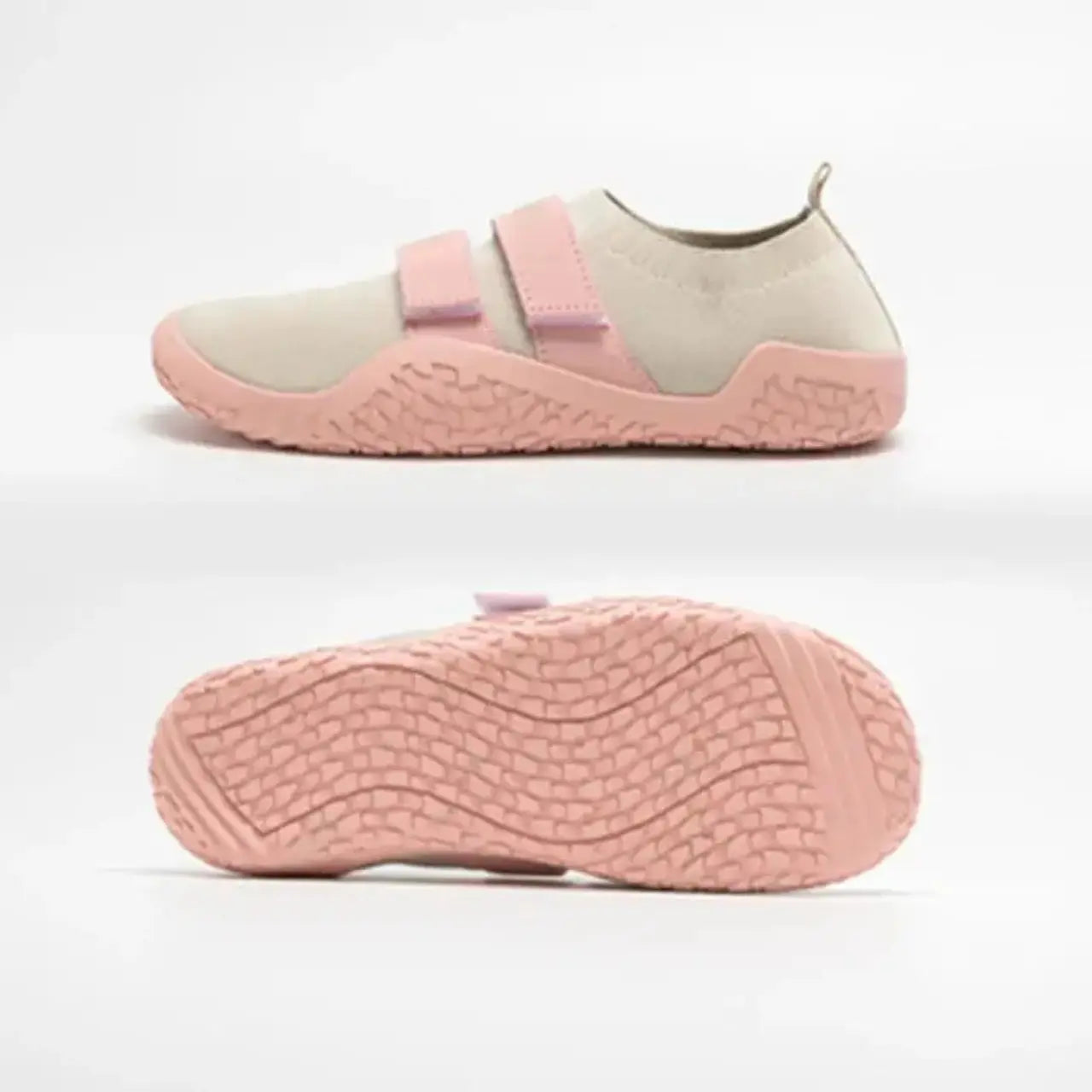 MunaWear - Athletic Shoes - Eris - Unisex Strength Support Wrestling Shoes for Deadlift & Squat - Cream/Pink