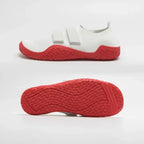 MunaWear - Athletic Shoes - Eris - Unisex Strength Support Wrestling Shoes for Deadlift & Squat - White/Red