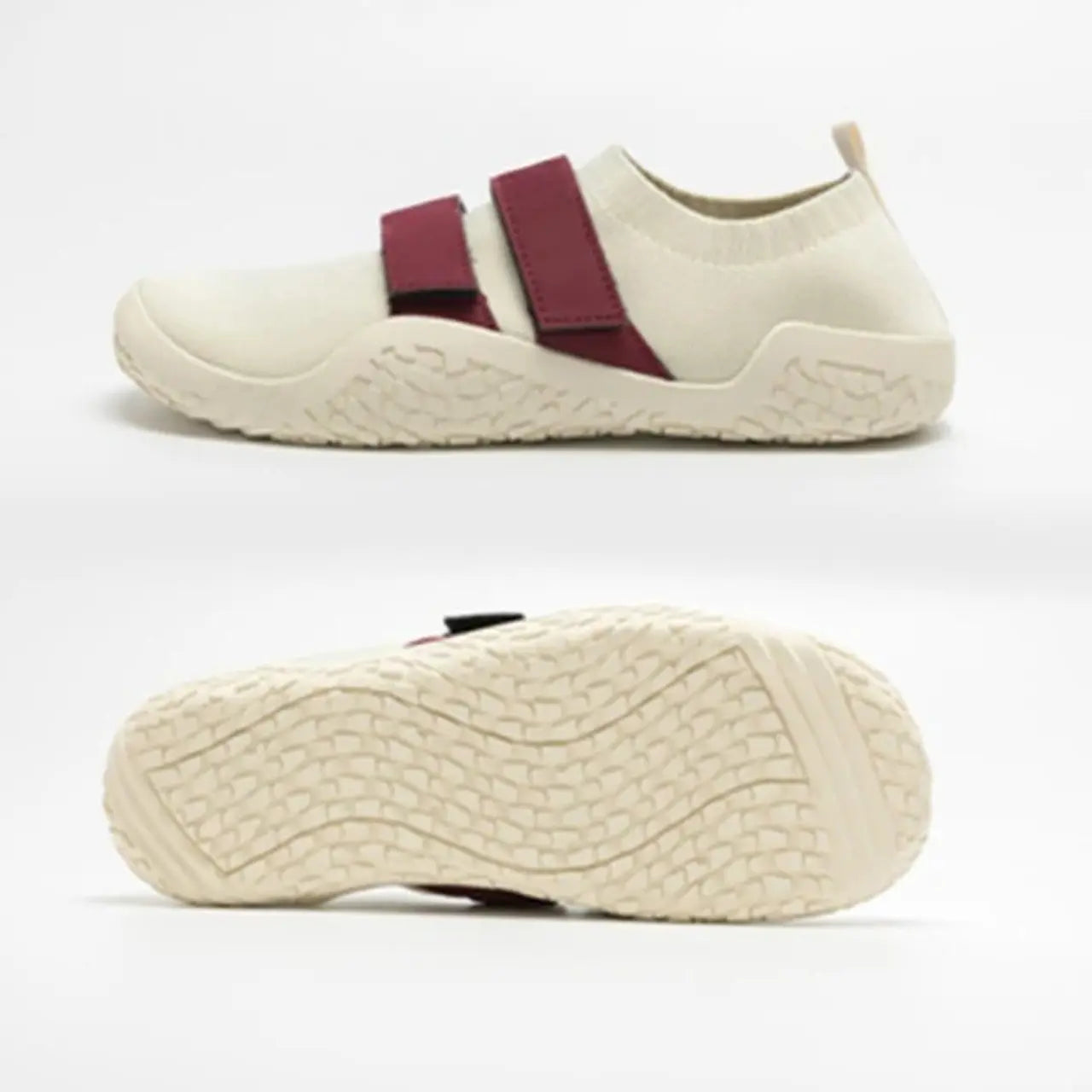 MunaWear - Athletic Shoes - Eris- Unisex Strength Support Wrestling Shoes for Deadlift & Squat - Maroon/Cream