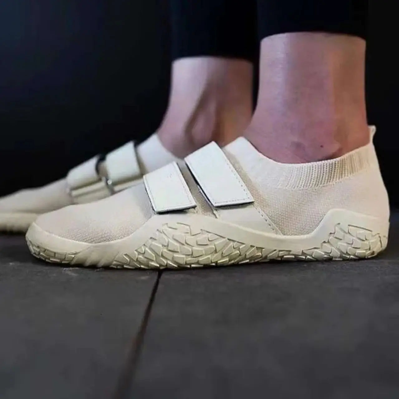 MunaWear - Athletic Shoes - Eris- Unisex Strength Support Wrestling Shoes for Deadlift & Squat - Cream