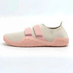 MunaWear - Athletic Shoes - Eris - Unisex Strength Support Wrestling Shoes for Deadlift & Squat - Cream/Pink 