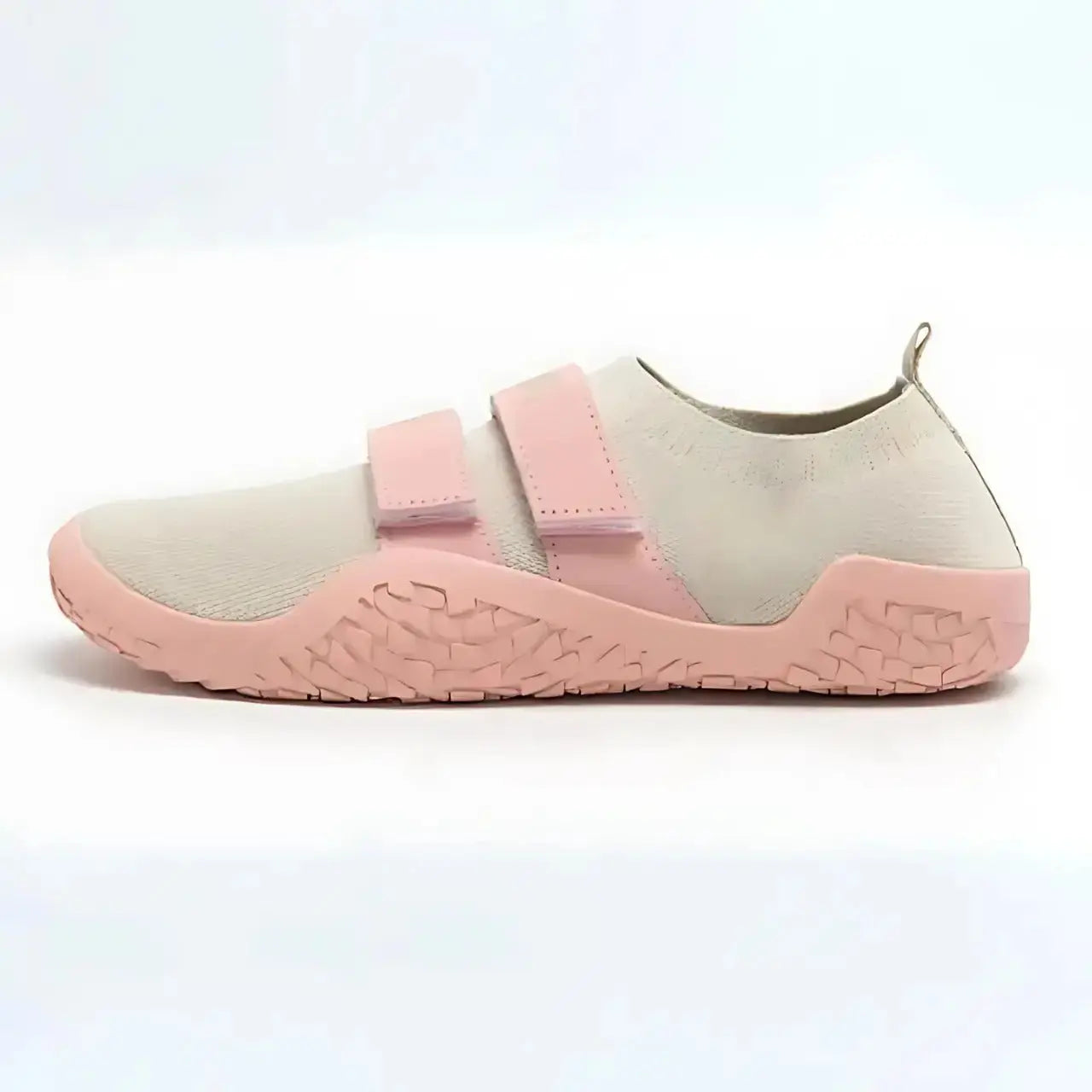 MunaWear - Athletic Shoes - Eris - Unisex Strength Support Wrestling Shoes for Deadlift & Squat - Cream/Pink 