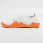 MunaWear - Athletic Shoes - Eris - Unisex Strength Support Wrestling Shoes for Deadlift & Squat - White/Orange