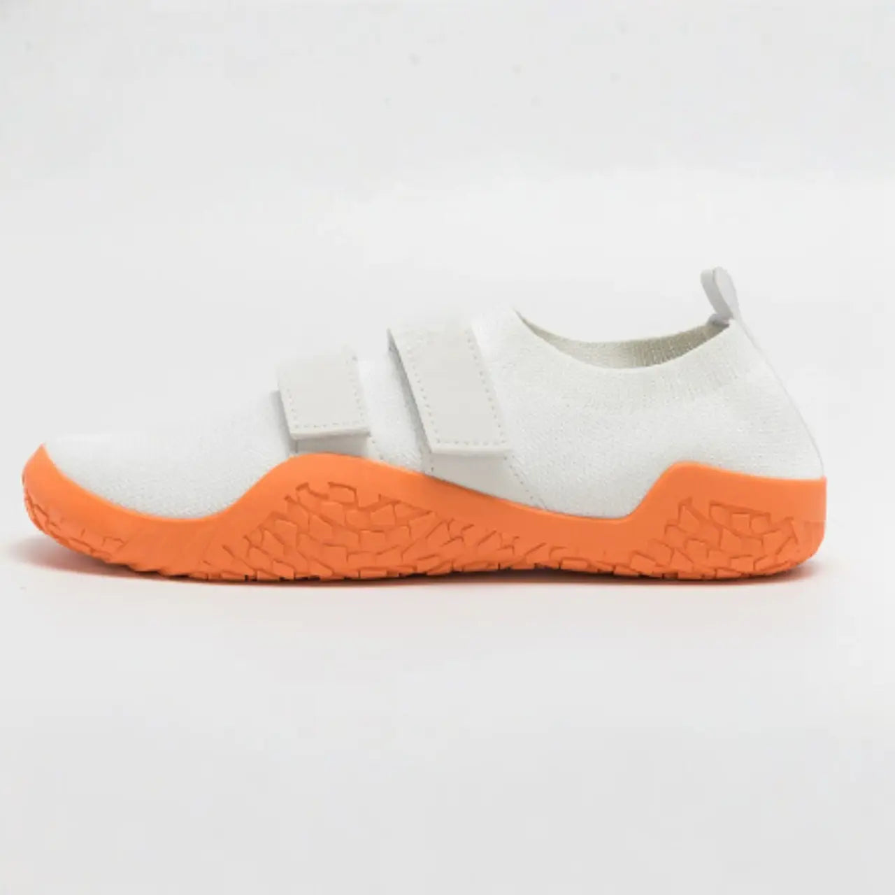 MunaWear - Athletic Shoes - Eris - Unisex Strength Support Wrestling Shoes for Deadlift & Squat - White/Orange