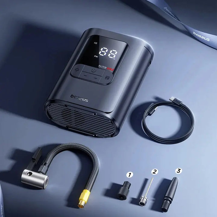 Ava - Portable Air Compressor for Car, Bike & Sports Equipment with LCD Display, Fast Inflation & Wireless Design 0