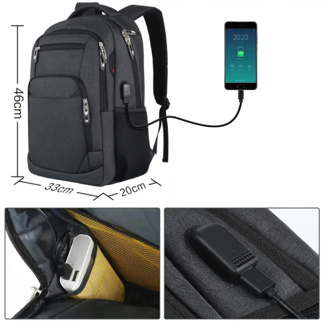 MunaWear - Backpacks - Avara – Ergonomic Waterproof Travel Backpack with Large Capacity for Outdoor Adventures for Men and Women - 