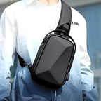 MunaWear - Backpacks - Darvon Anti-Theft Laptop Backpack – Waterproof Tech Backpack for Men – USB Charging – TSA Lock – Large Capacity - Black / Shoulder Bag (6.4L)