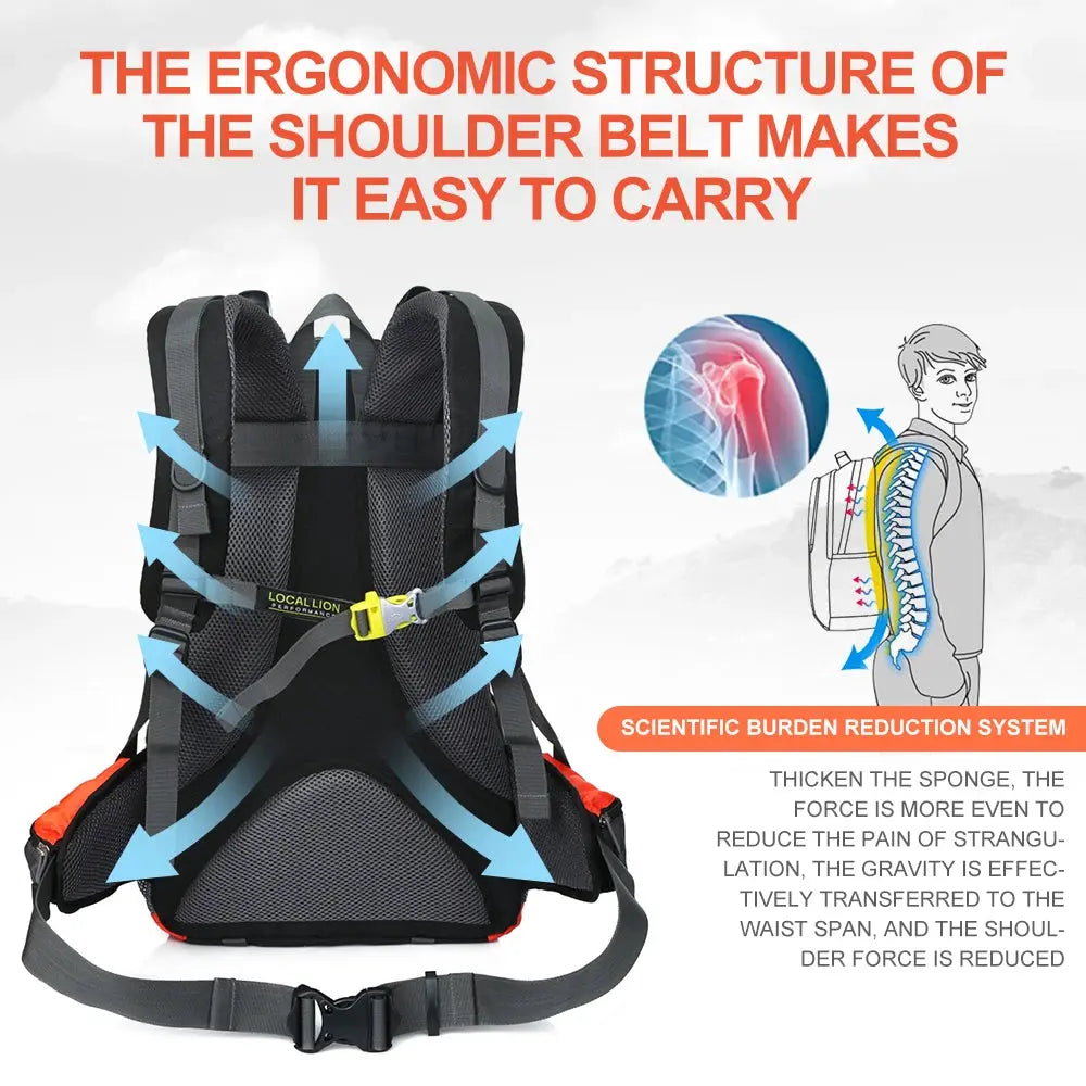 Ethan - Sturdy 40L Tactical Hiking Backpack for Mountaineering & Camping 4