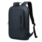 MunaWear - Backpacks - Ethan Waterproof Men's Work Backpack – USB Charging – Minimalist Design for 15.6-Inch Laptops – Multiple Colors Available - Dark Blue
