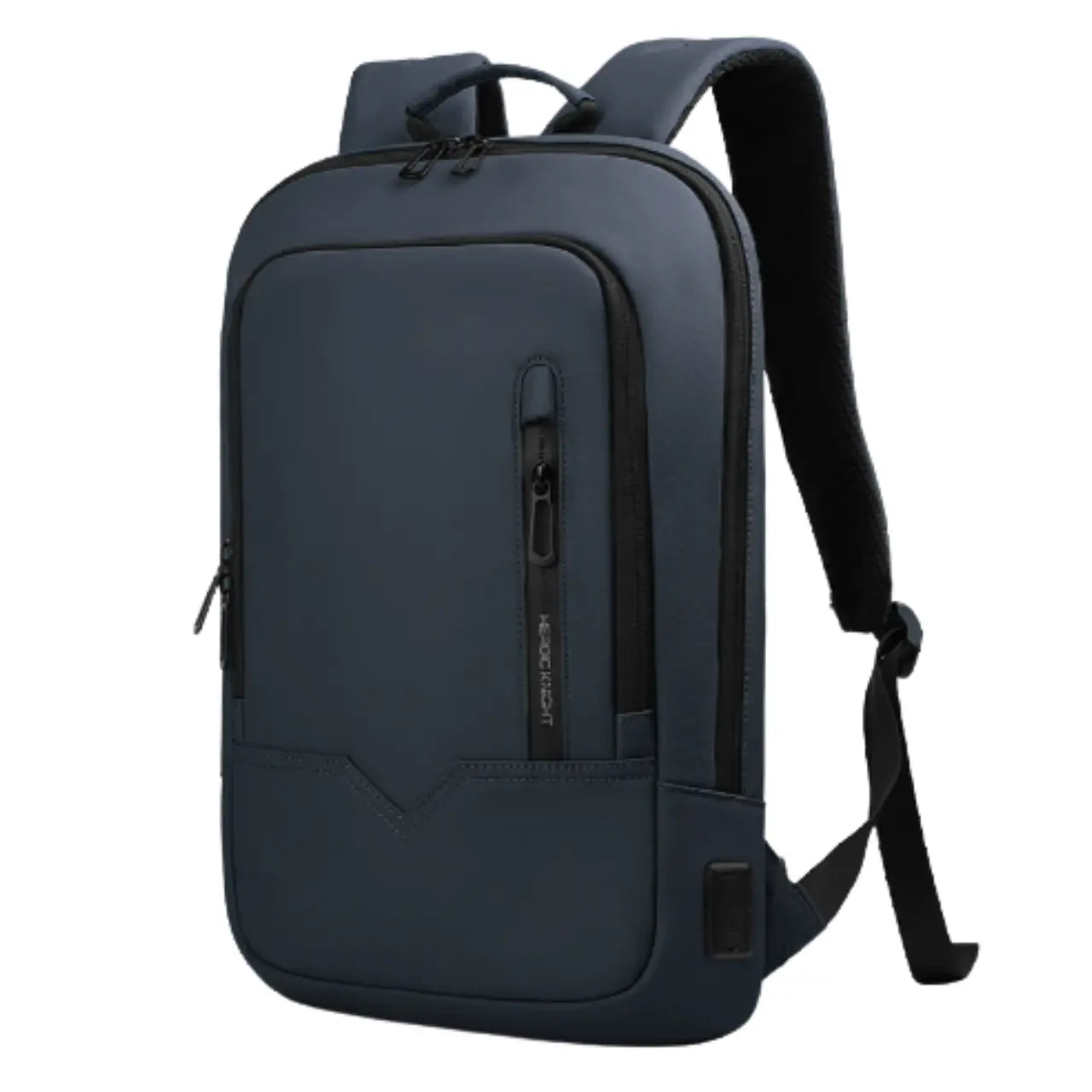 MunaWear - Backpacks - Ethan Waterproof Men's Work Backpack – USB Charging – Minimalist Design for 15.6-Inch Laptops – Multiple Colors Available - Dark Blue