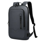 MunaWear - Backpacks - Ethan Waterproof Men's Work Backpack – USB Charging – Minimalist Design for 15.6-Inch Laptops – Multiple Colors Available - Gray