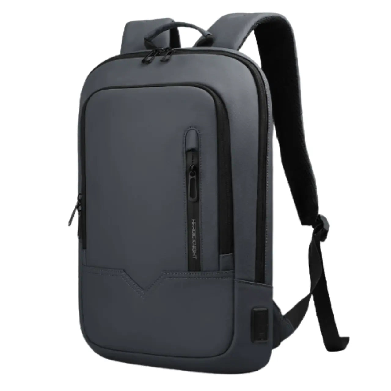 MunaWear - Backpacks - Ethan Waterproof Men's Work Backpack – USB Charging – Minimalist Design for 15.6-Inch Laptops – Multiple Colors Available - Gray