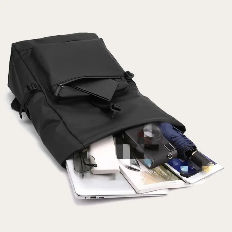 Ethan Urban Men's Work Backpack – Large Capacity 17-Inch Laptop Bag – Durable Oxford Fabric – Versatile Design – Black 3