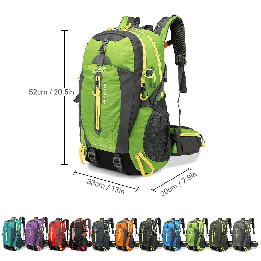 Ethan 40L Water Resistant Travel Backpack – Durable Nylon – Adjustable Straps – Perfect for Hiking & Camping 5
