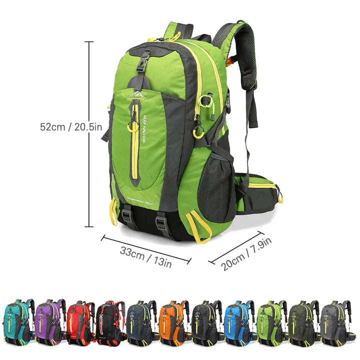 Ethan 40L Water Resistant Travel Backpack – Durable Nylon – Adjustable Straps – Perfect for Hiking & Camping 5
