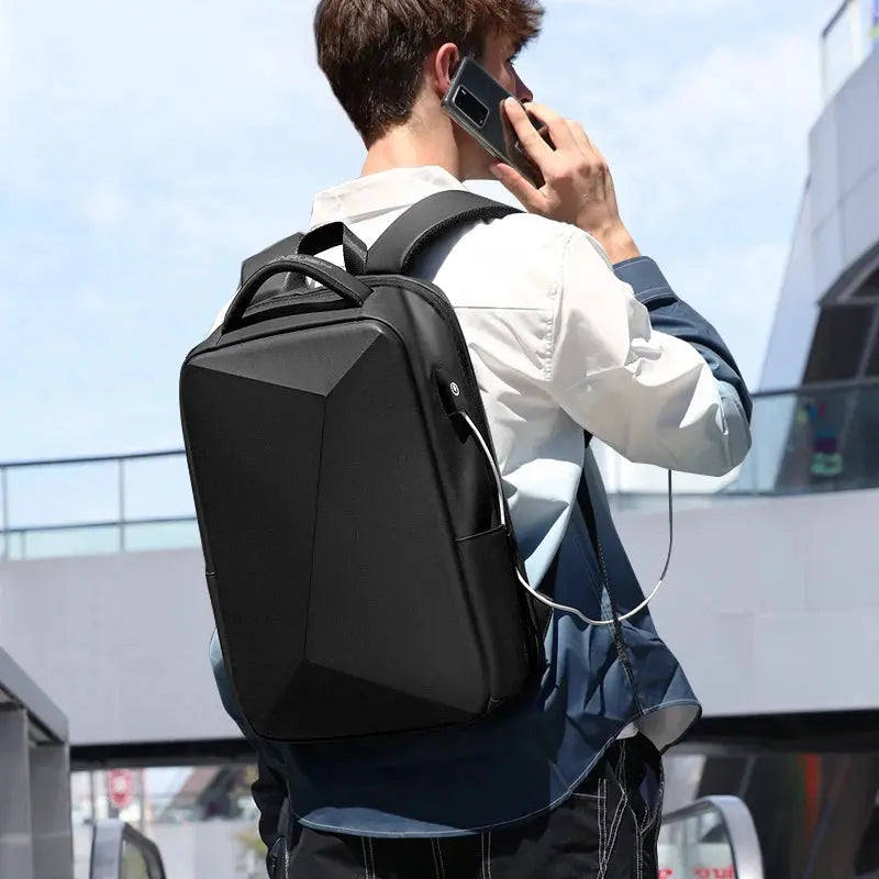 Ethan Anti-Theft Laptop Backpack – Waterproof Tech Backpack for Men – USB Charging – TSA Lock – Large Capacity – Black 3