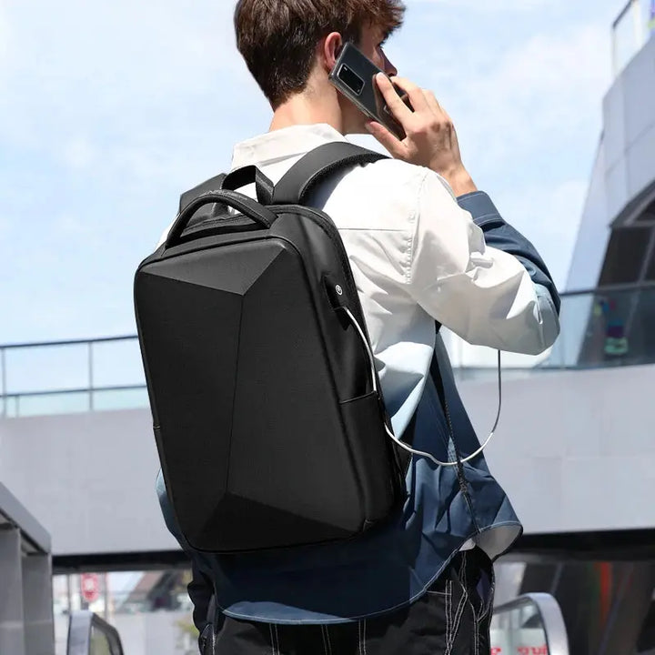 Ethan Anti-Theft Laptop Backpack – Waterproof Tech Backpack for Men – USB Charging – TSA Lock – Large Capacity – Black 3