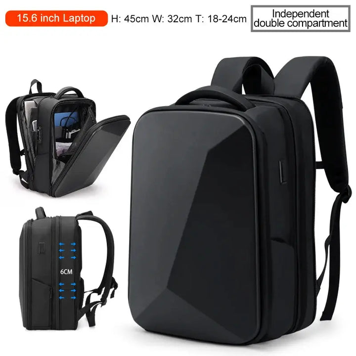Ethan Anti-Theft Laptop Backpack – Waterproof Tech Backpack for Men – USB Charging – TSA Lock – Large Capacity – Black 10