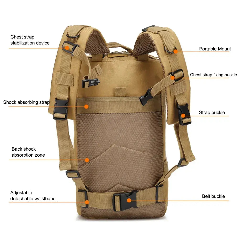 Ethan – Classic Tactical Camouflage Backpack for Outdoor Adventures and Sports 4