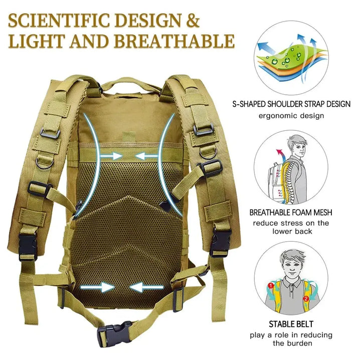Ethan – Classic Tactical Camouflage Backpack for Outdoor Adventures and Sports 5