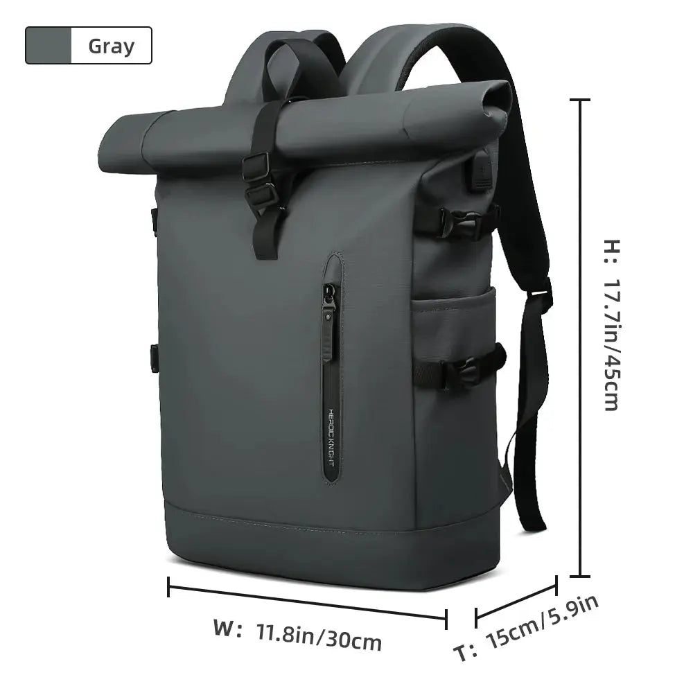 Ethan Waterproof Travel Backpack – Expandable Carry On – USB Charging – Fits 15.6-Inch Laptop – Large Capacity – Black 8