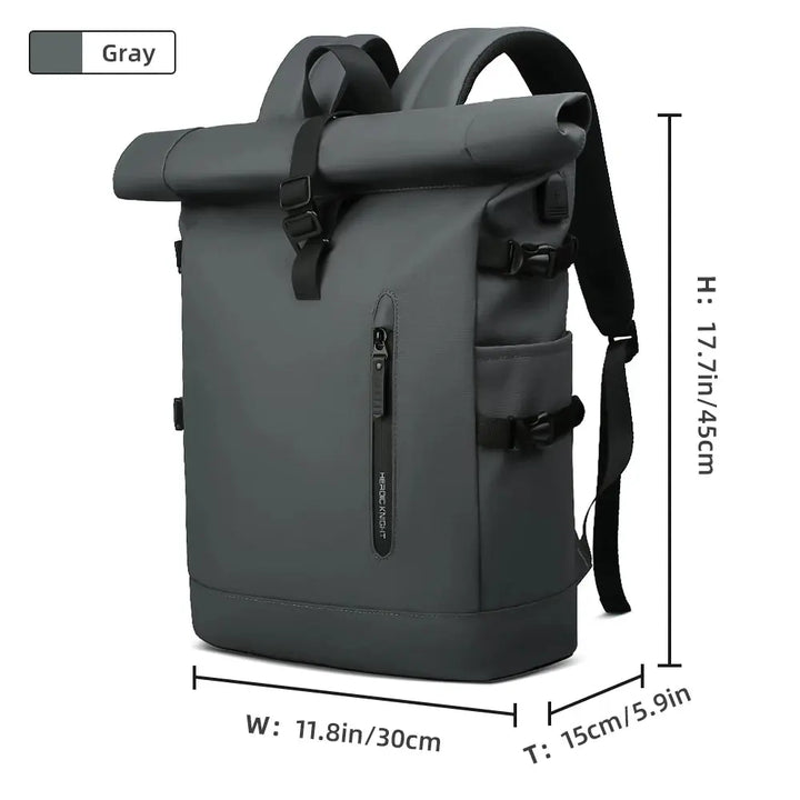 Ethan Waterproof Travel Backpack – Expandable Carry On – USB Charging – Fits 15.6-Inch Laptop – Large Capacity – Black 8
