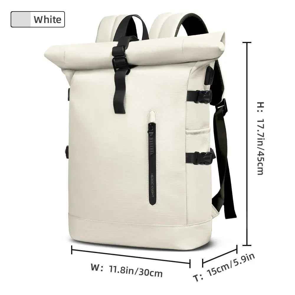 Ethan Waterproof Travel Backpack – Expandable Carry On – USB Charging – Fits 15.6-Inch Laptop – Large Capacity – Black 10