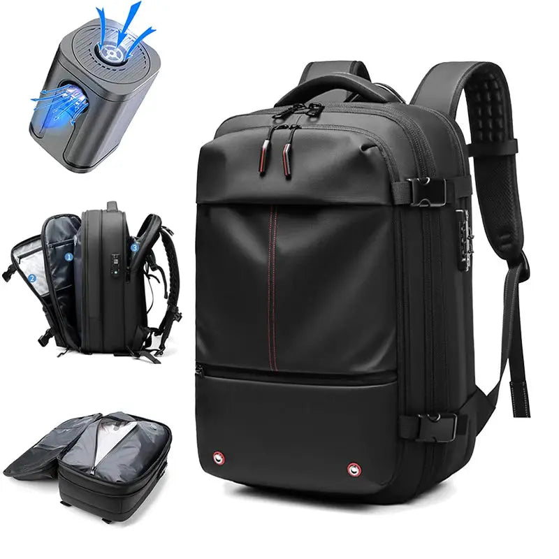 Ethan – Large Capacity Vacuum Compression Backpack for 17-Inch Laptops with Waterproof Design 1