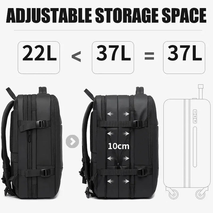 Ethan – Large Capacity Waterproof Travel Backpack for Men with USB Charging and Expandable Design 2