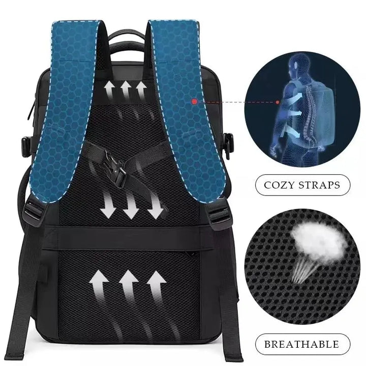Ethan – Large Capacity Waterproof Travel Backpack for Men with USB Charging and Expandable Design 4