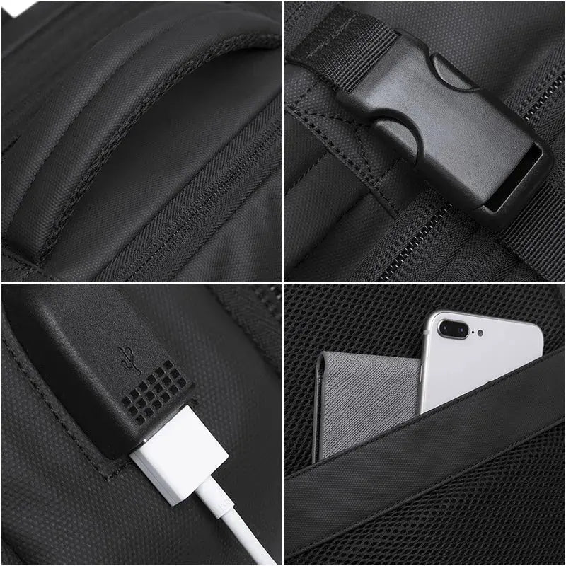 Ethan – Large Capacity Waterproof Travel Backpack for Men with USB Charging and Expandable Design 5