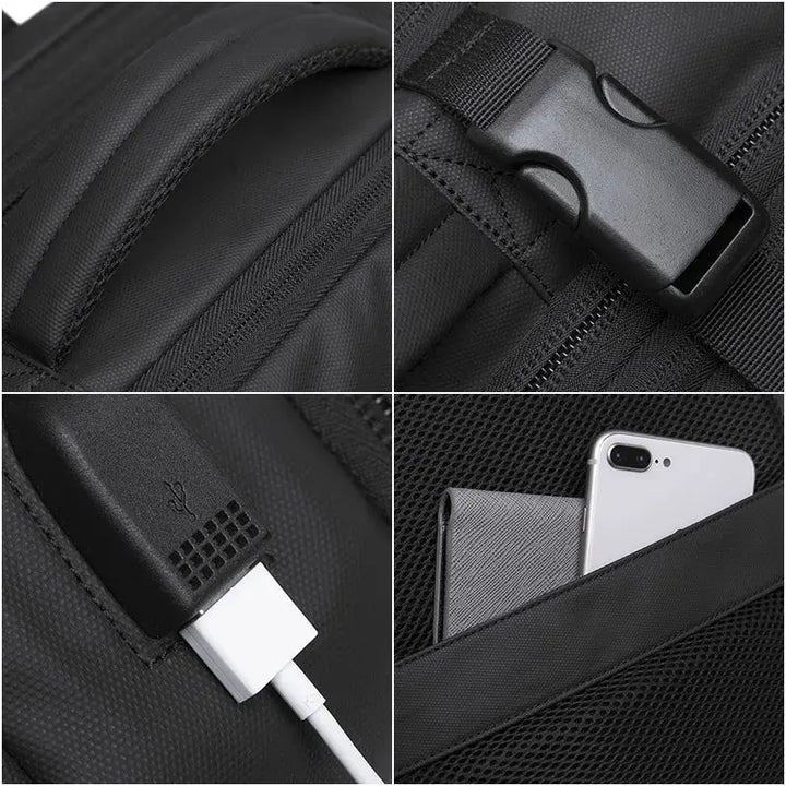 Ethan – Large Capacity Waterproof Travel Backpack for Men with USB Charging and Expandable Design 5