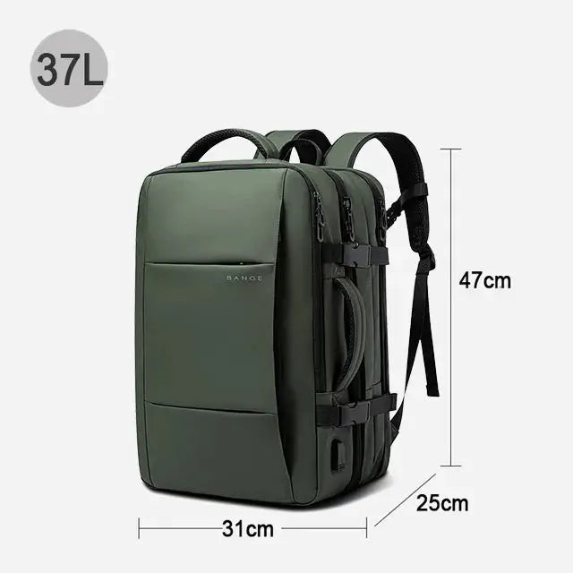 Ethan – Large Capacity Waterproof Travel Backpack for Men with USB Charging and Expandable Design 13