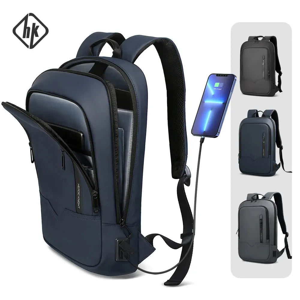 Ethan Waterproof Men's Work Backpack – USB Charging – Minimalist Design for 15.6-Inch Laptops – Multiple Colors Available 2