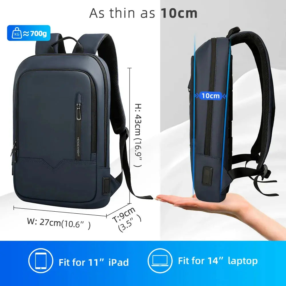 Ethan Waterproof Men's Work Backpack – USB Charging – Minimalist Design for 15.6-Inch Laptops – Multiple Colors Available 5