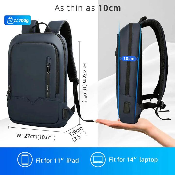 Ethan Waterproof Men's Work Backpack – USB Charging – Minimalist Design for 15.6-Inch Laptops – Multiple Colors Available 5