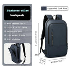 Ethan Waterproof Men's Work Backpack – USB Charging – Minimalist Design for 15.6-Inch Laptops – Multiple Colors Available 9
