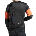 MunaWear - Backpacks - HaloCarry - Versatile One Shoulder Sling Backpack with USB Port for Travel & Sports - Black / 20 inches