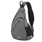MunaWear - Backpacks - HaloCarry - Versatile One Shoulder Sling Backpack with USB Port for Travel & Sports - Gray / 20 inches