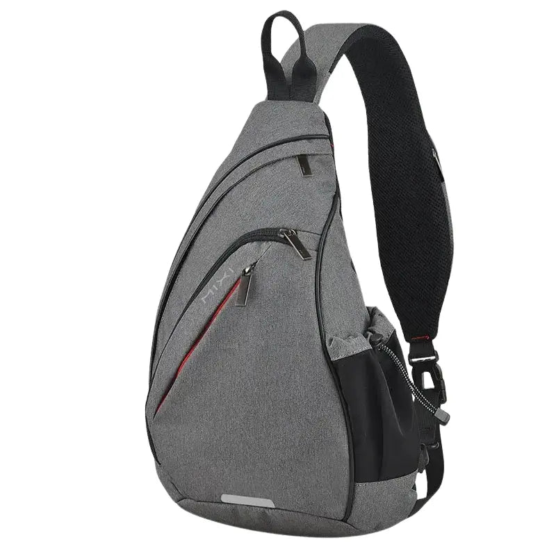 MunaWear - Backpacks - HaloCarry - Versatile One Shoulder Sling Backpack with USB Port for Travel & Sports - Gray / 20 inches