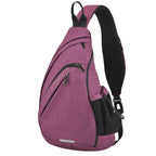 MunaWear - Backpacks - HaloCarry - Versatile One Shoulder Sling Backpack with USB Port for Travel & Sports - Purple / 20 inches