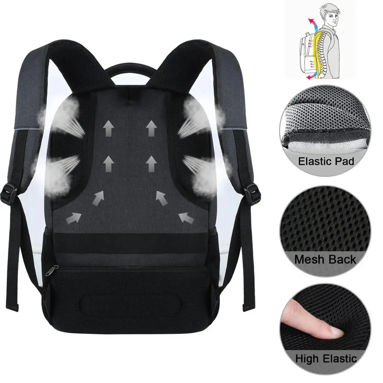 MunaWear - Backpacks - Harrington – Ergonomic Waterproof Travel Backpack with Large Capacity for Outdoor Adventures for Men and Women - 