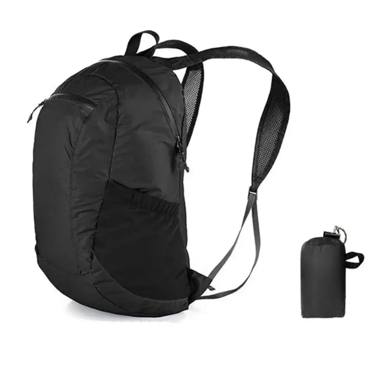 MunaWear - Backpacks - Jourelle Ultralight Waterproof Travel Backpack – 18L Capacity – Lightweight & Foldable – Ideal for Hiking & Camping - Black